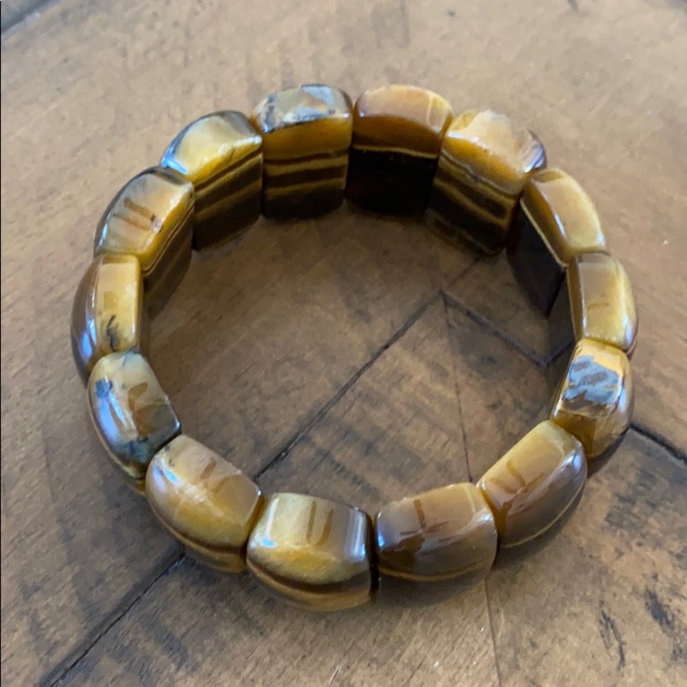 Thick Tiger Eye Crystal Bracelet